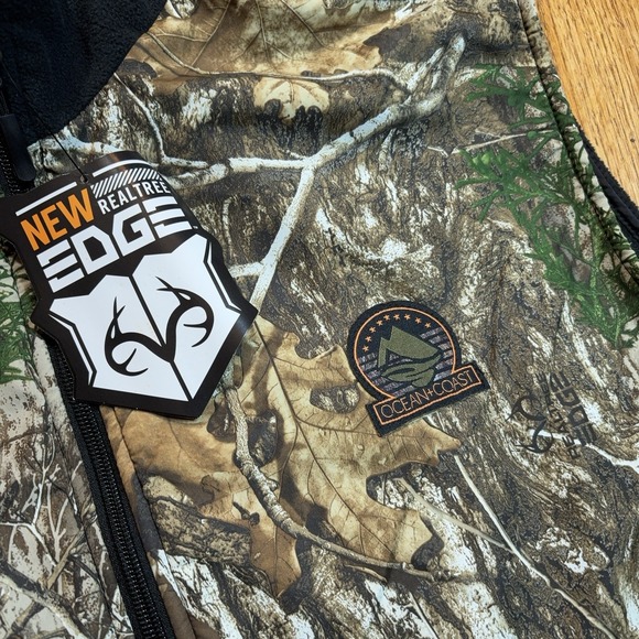 Realtree Ocean & Coast Camo Vest Men's 3X Weather Edge Fleece Hunting NWT - Picture 2 of 7
